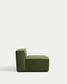 Poltrona Blok in velluto a coste spesso verde 90 cm FSC Mix Credit