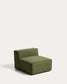 Poltrona Blok in velluto a coste spesso verde 90 cm FSC Mix Credit