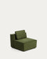 Poltrona Blok in velluto a coste spesso verde 90 cm FSC Mix Credit
