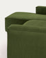 Divano Blok 4 posti chaise longue sinistra in velluto a coste spesse verde 330 cm