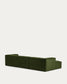 Divano Blok 4 posti chaise longue sinistra in velluto a coste spesse verde 330 cm