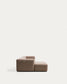 Divano Blok 4 posti in ciniglia marrone con chaise longue sinistra 330 cm FSC Mix Credit