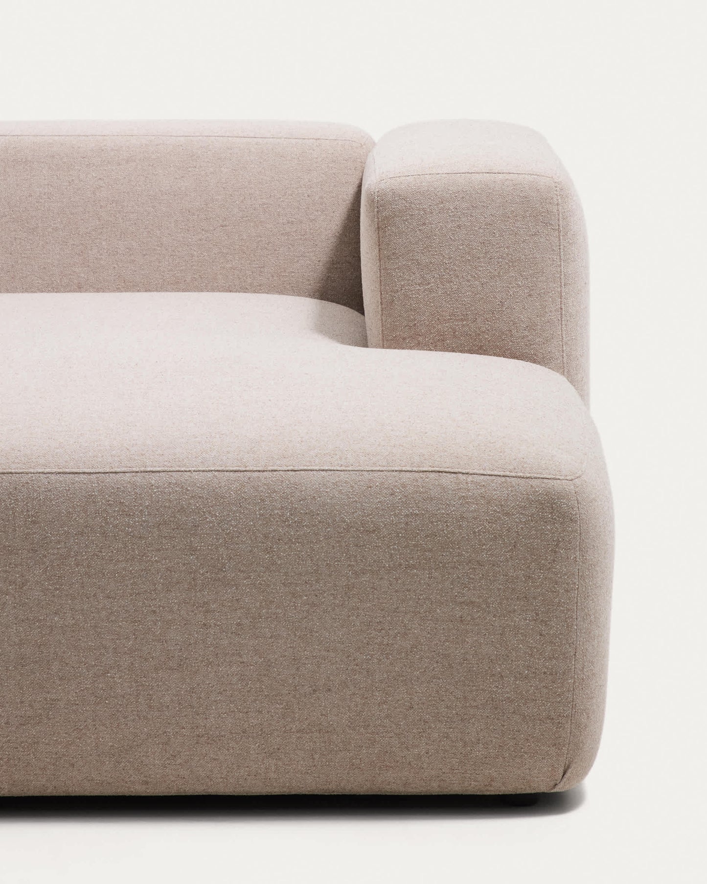 Divano Blok 4 posti in ciniglia beige con chaise longue sinistra 330 cm FSC Mix Credit