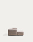 Divano Blok 4 posti in ciniglia beige con chaise longue sinistra 330 cm FSC Mix Credit