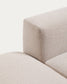 Divano Blok 3 posti con bracciolo destro e pouf terminale in ciniglia beige 270 cm FSC Mix Credit