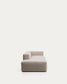 Divano Blok 3 posti con bracciolo destro e pouf terminale in ciniglia beige 270 cm FSC Mix Credit