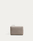 Divano Blok 3 posti con bracciolo sinistro e pouf terminale in ciniglia beige 270 cm FSC Mix Credit