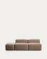 Divano Blok 3 posti con pouf terminale in ciniglia marrone 240 cm FSC Mix Credit