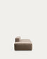 Divano Blok 3 posti con pouf terminale in ciniglia marrone 240 cm FSC Mix Credit