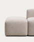Divano Blok 3 posti con pouf terminale in ciniglia beige 240 cm FSC Mix Credit