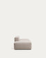 Divano Blok 3 posti con pouf terminale in ciniglia beige 240 cm FSC Mix Credit