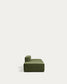Divano Blok 3 posti con pouf terminale in velluto a coste spesso verde 270 cm FSC Mix Credit