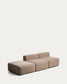 Divano Blok 3 posti con pouf terminale in ciniglia marrone 270 cm FSC Mix Credit