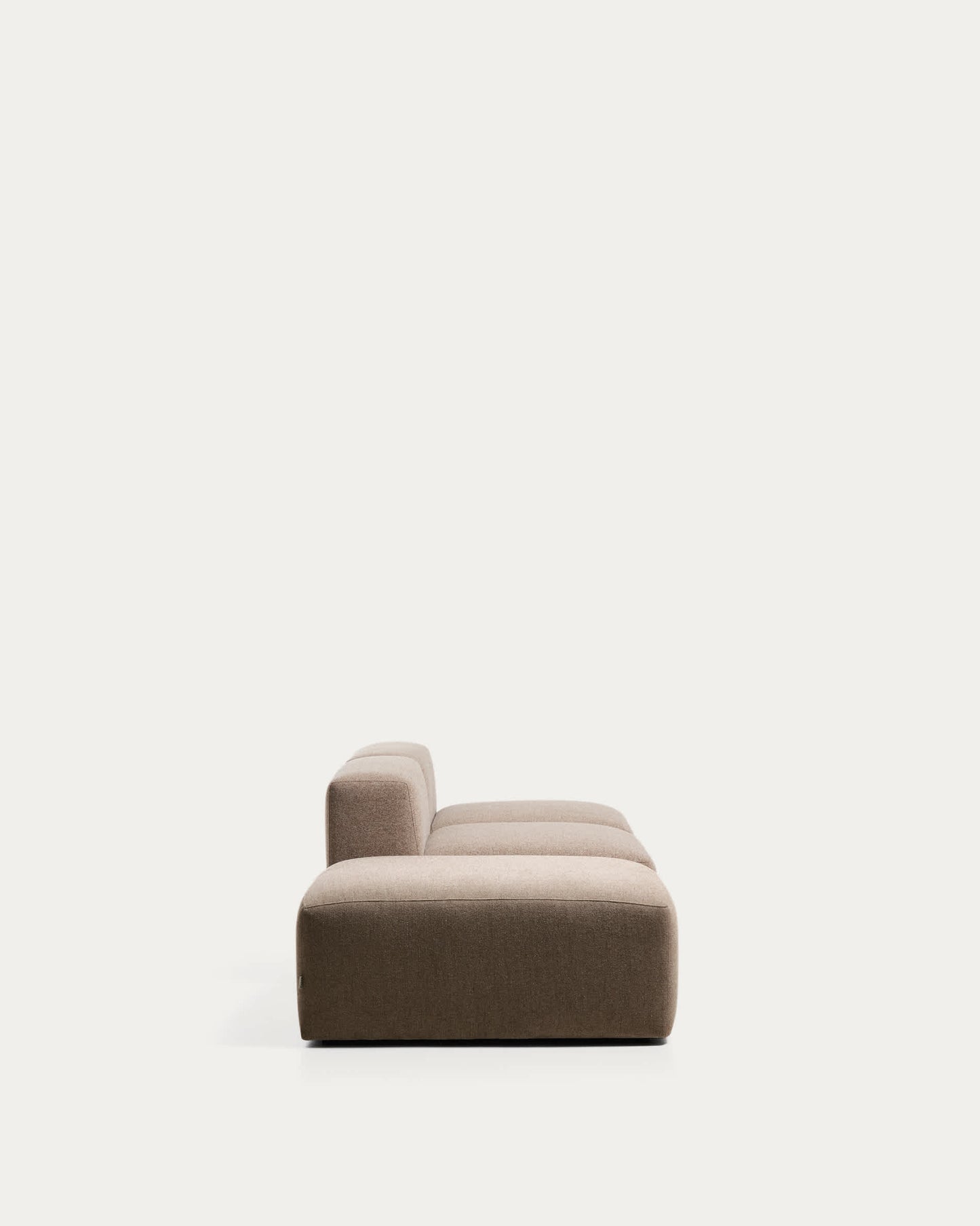 Divano Blok 3 posti con pouf terminale in ciniglia marrone 270 cm FSC Mix Credit