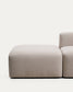 Divano Blok 3 posti con pouf terminale in ciniglia beige 270 cm FSC Mix Credit