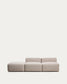 Divano Blok 3 posti con pouf terminale in ciniglia beige 270 cm FSC Mix Credit