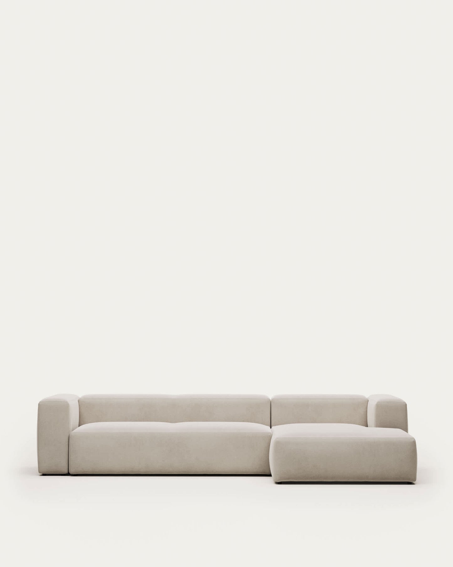 Divano Blok 4 posti chaise longue destra beige 330 cm