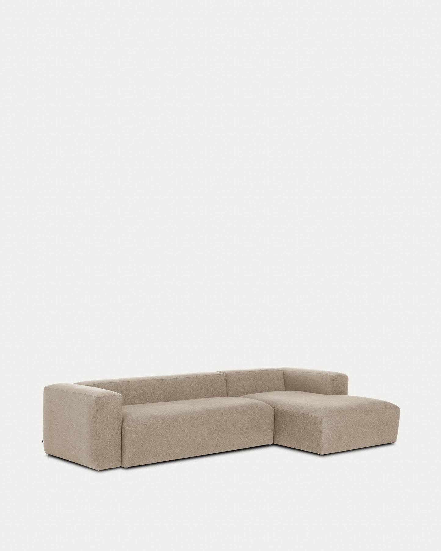 Divano Blok 4 posti chaise longue destra beige 330 cm