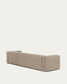 Divano Blok 4 posti chaise longue destra beige 330 cm