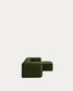 Divano Blok 4 posti chaise longue destra in velluto a coste spesse verde 330 cm