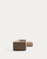 Divano Blok 4 posti in ciniglia marrone con chaise longue destra 330 cm FSC Mix Credit