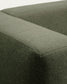 Divano Blok 4 posti in ciniglia verde muschio con chaise longue destra 330 cm FSC Mix Credit