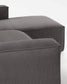 Divano Blok 2 posti in velluto a coste spesso grigio con chaise longue destra 240 cm FSC Mix Credit