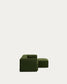 Divano Blok 2 posti chaise longue destra in velluto a coste spesse verde 240 cm