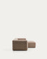 Divano Blok 2 posti in ciniglia marrone con chaise longue destra 240 cm FSC Mix Credit
