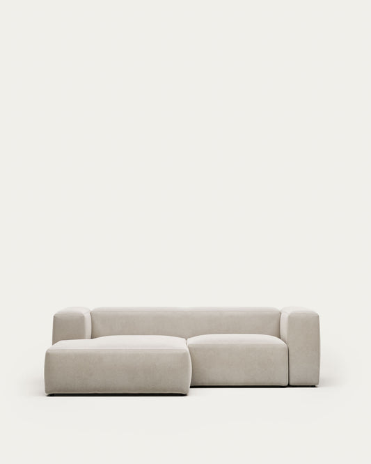Divano Blok 2 posti chaise longue sinistra beige 240 cm