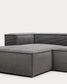 Divano Blok 2 posti in velluto a coste spesso grigio con chaise longue sinistra 240 cm FSC Mix Credit