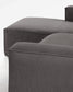 Divano Blok 2 posti in velluto a coste spesso grigio con chaise longue sinistra 240 cm FSC Mix Credit