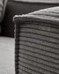 Divano Blok 2 posti in velluto a coste spesso grigio con chaise longue sinistra 240 cm FSC Mix Credit
