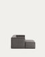 Divano Blok 2 posti in velluto a coste spesso grigio con chaise longue sinistra 240 cm FSC Mix Credit