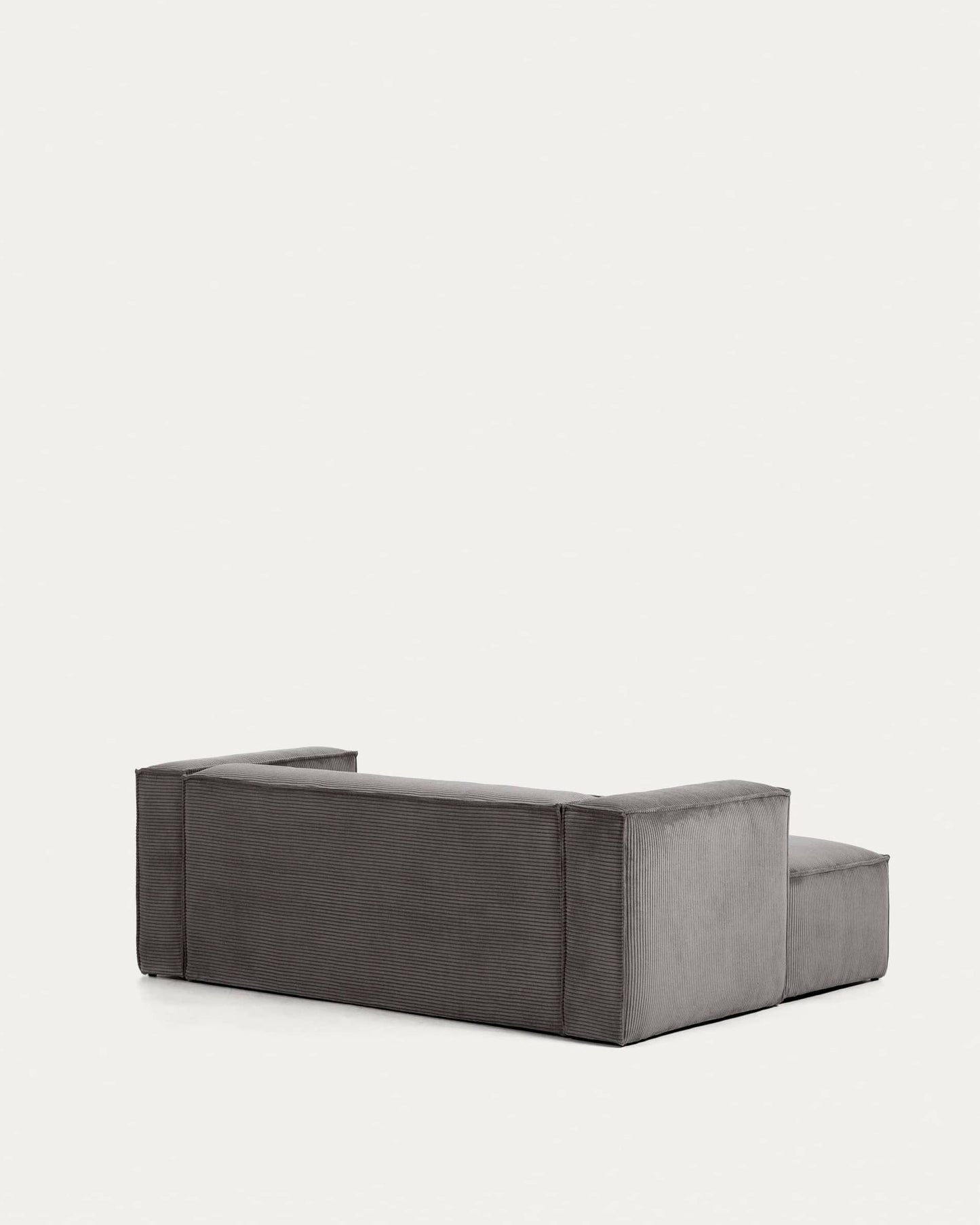 Divano Blok 2 posti in velluto a coste spesso grigio con chaise longue sinistra 240 cm FSC Mix Credit