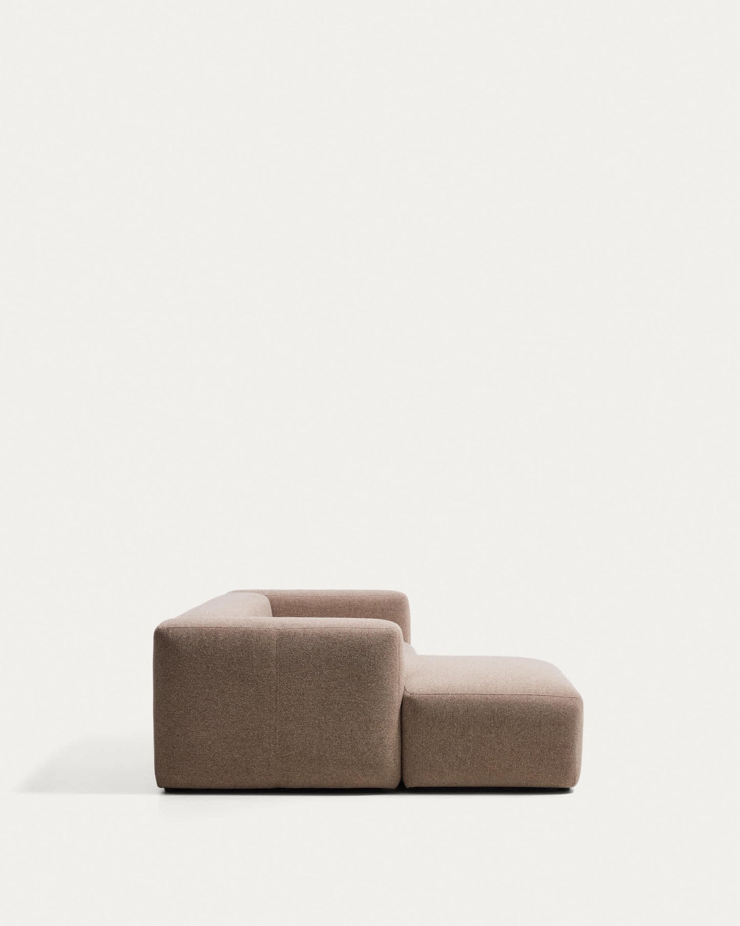 Divano Blok 2 posti in ciniglia marrone con chaise longue sinistra 240 cm FSC Mix Credit