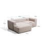 Divano Blok 2 posti in ciniglia beige con chaise longue sinistra 240 cm FSC Mix Credit