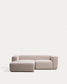 Divano Blok 2 posti in ciniglia beige con chaise longue sinistra 240 cm FSC Mix Credit