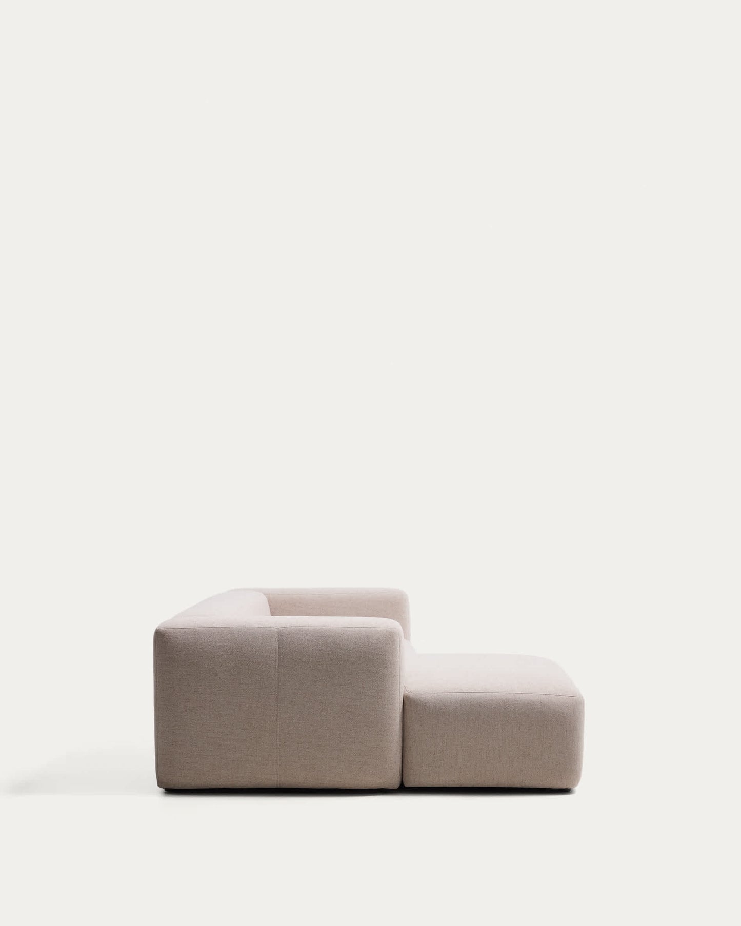 Divano Blok 2 posti in ciniglia beige con chaise longue sinistra 240 cm FSC Mix Credit