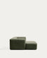 Divano Blok 2 posti in ciniglia verde muschio con chaise longue sinistra 240 cm FSC Mix Credit