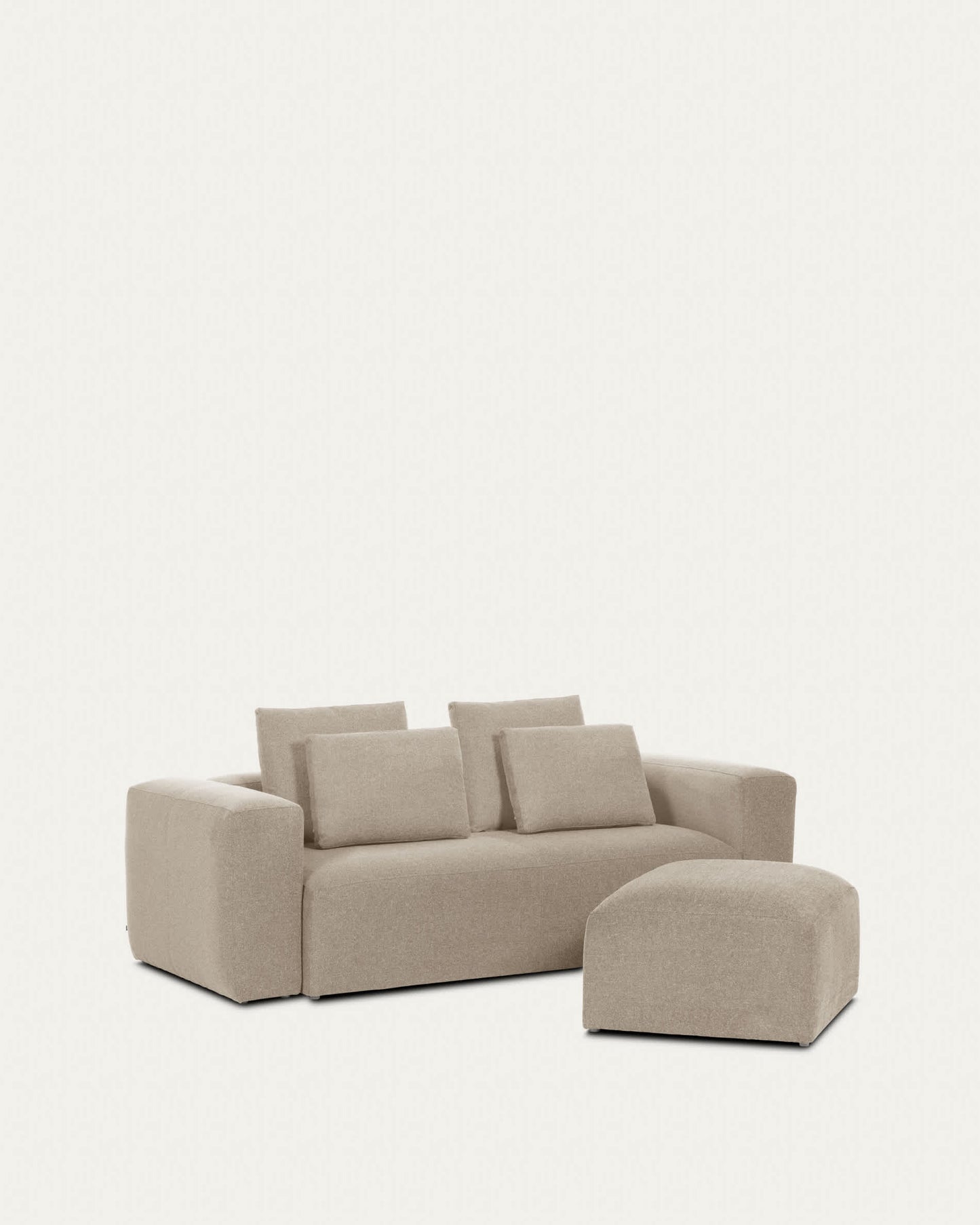 Pouf Blok 90 x 70 cm beige