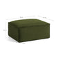 Pouf Blok in velluto a coste spesse verde 90 x 70 cm