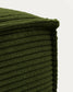 Pouf Blok in velluto a coste spesse verde 90 x 70 cm