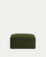 Pouf Blok in velluto a coste spesse verde 90 x 70 cm
