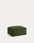 Pouf Blok in velluto a coste spesse verde 90 x 70 cm
