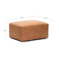 Poggiapiedi Blok in pelle marrone 90 x 74 cm