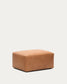 Poggiapiedi Blok in pelle marrone 90 x 74 cm