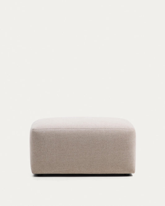 Poggiapiedi Blok in ciniglia beige 90 x 74 cm FSC Mix Credit