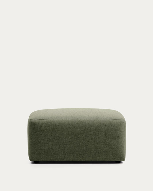 Poggiapiedi Blok in ciniglia verde muschio 90 x 74 cm FSC Mix Credit