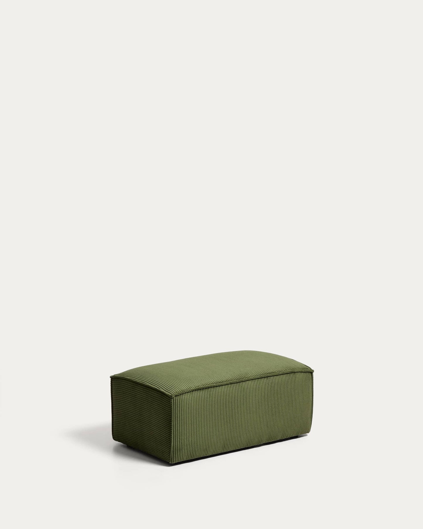Pouf terminale Blok in velluto a coste spesso verde 60x104 cm FSC Mix Credit